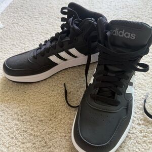 Brand new Adidas Black and White High-Top Sneakers